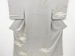 アンティーク　絞り菊模様刺繍一つ紋着物